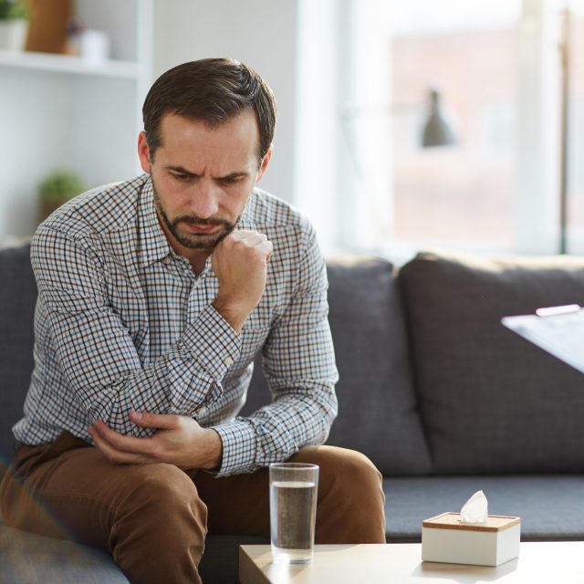 Pensive or stressed man sitting on couch in front of counselor and trying to explain his matter at individual session SSUCv3H4sIAAAAAAAEAJ1UuY7bMBDtA+QfDNZLgPeRL0iZJtViC16yhZVFQ6I2MBb+91CyJVM+NkA66c3BNzNv5vP7t80GWNPXDvzYfI5/+b9umqFPnUl1bDOMXi54F1ofuhIJvk6xq01TgtYkt2vNPmSwHZpmhE+TEfTJpKEPffGY8dGGPkX3nkE65/BdMPs+1VOSBXWmnTwPu5hiaTjE1vMSMI3ZH0vA1tvHof1uSCl0dwwwoV01AgV9Z1LY5npXBczdez3/b2bDhXHKJgBeCqwf7ITN0OnlvyPPH29L1dvQuuOV2315r0U2ucqN6ZL2bcHX0ymDMRIUP4pYTa6M0GT9HpaPwm/nVGb4GUyTdqssv0I8NOEh84sCVhQCwYQZCYnGDjKFCNQOW8iQq6wWihntV+lpZR2zFYLUSgJzZAWVdgIGSrC3MshQoevj549TIZguNMGc9f46y0VRpCqnIBEkQCa4glarnNdagxnXiisNloEaR60daXqJIQuOZcLZOagqBEkcYv5c/Llw8P4nz3o/qfPCwAy+joVaP6IzTX+j60NXu7rdFmEx7aZNn8NcHNrUHUtFgibGg7HNOOcq5wwzvjN9n939jJcLlO9K3BfvtDFN3blkBT5v2PiLKdYKISy1RoxgRDiYL0gWR+3LBby9CkBIohini77vRAWIRpgyIgV4cgbAb8yRIEJmEovPStoAM0IR4uSaYz4ZoA8foU3HKg6dZFij7Cfxlc58rfISZQ0iSa6mWbXAS8UCzeIIGMk8+YpDrY2AClOXJVtprPA1qtxSQDjXlGbm4O7y7urs1RUXAgyHJhof/OporPJhznO7eJ7HkyW/OBAkrg63M1l89NVnbsNsw/R+e882gRV9fiImH6w0LQjejHNyIUToguI8rbNNIsEu+7tIYrD7OmdZ9+ZhZSyPWP+DIUMC0a8ZMiS5/KrLDGnNn5SQ5Yz5k+4yRrF42F2KiEDlo7ezp1nhSpL721aPfQGq4kx5bqGkSEBGCYIG6QCx9NRySgLi44U6/QWEhCe8aggAAA==